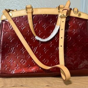 Louis Vuitton Burgundy Vernis Brea Patent Leather Shoulder Bag